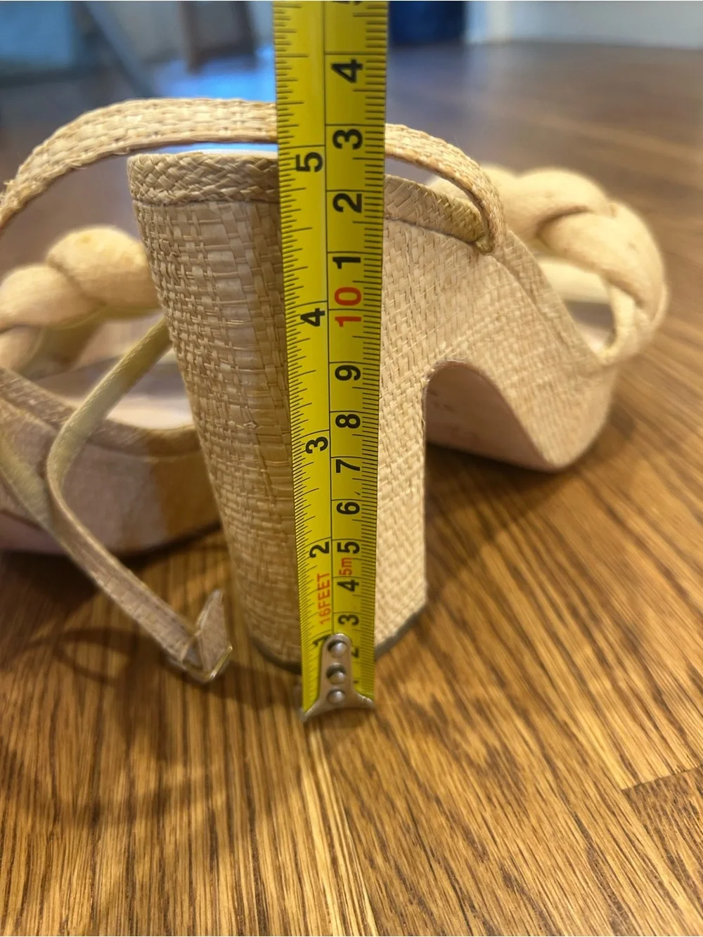Loeffler Randall Fae Braided Raffia Platform Sandals 9.5 $425